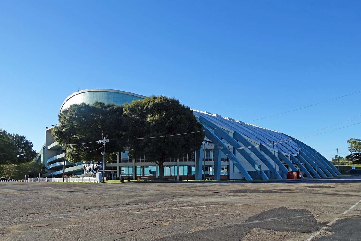 General view 1 of Alabama Coliseum showing the thin-shell concrete roof in October, 2018.